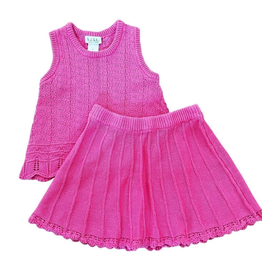 Nicole Miller Pink Knit Skirt Set